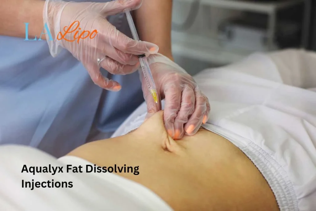 woman having fat dissolving injections Hampstead in the stomach